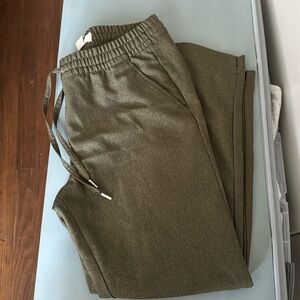Olive green straight pants